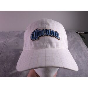Corona Extra Beer Snapback Hat White Grid Pattern Embroidered Logo Cap Mens